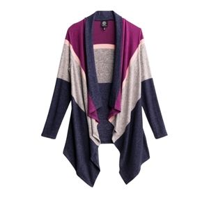 Babeau Wallace lightweight color blocked Brushed cardigan size Large